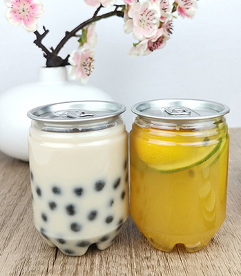 latas de bebida plásticas inferiores da flor 250ml com tampa fácil da tração