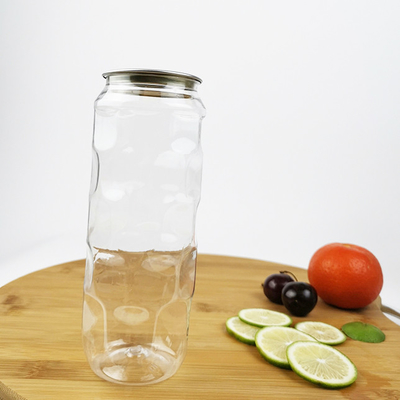 Frascos plásticos do recipiente de alimento 0.5L do leite do chá com tampa fácil da tração