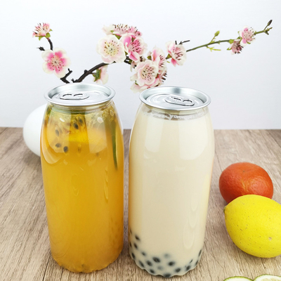 garrafas plásticas do ANIMAL DE ESTIMAÇÃO 650ml com produto comestível claro das garrafas de água das tampas instantâneas