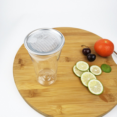 Garrafa de água plástica transparente do PLA 400ml do produto comestível com tampas instantâneas circularmente
