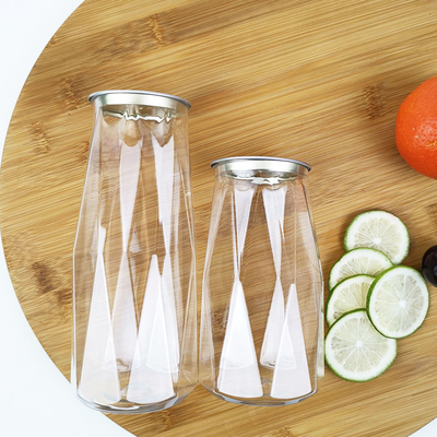 Óleos essenciais de sais de banho da garrafa 380ml do recipiente de alimentos para animais de estimação de Diamond Shape