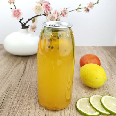as latas de bebida 650ml plásticas claras com tampas instantâneas ordenham bebidas