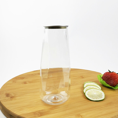Garrafa de água de plástico de 500 ml, em forma de diamante, segura para alimentos Contenedores de armazenamento livres de BPA/Garrafas de suco para cereais, farinha, açúcar