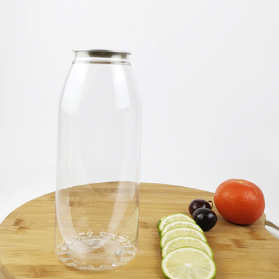 1000 ml de recipiente de plástico transparente com tampa fácil de puxar, armazenar sumos e bebidas