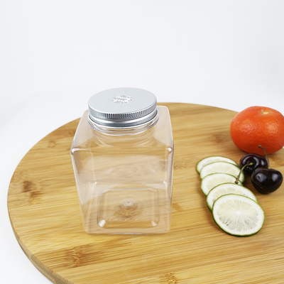 O armazenamento do alimento do plástico das bebidas enlata 500ml com quadrado liso dos tampões