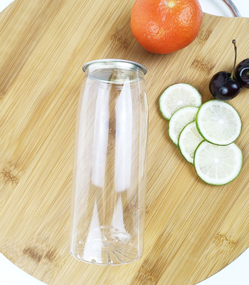 Frascos inferiores do recipiente 0.5L plástico da flor com tampas das latas